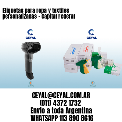 Etiquetas para ropa y textiles personalizadas – Capital Federal