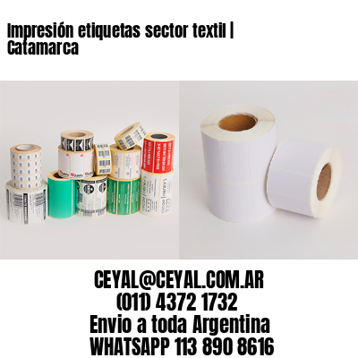 Impresión etiquetas sector textil | Catamarca