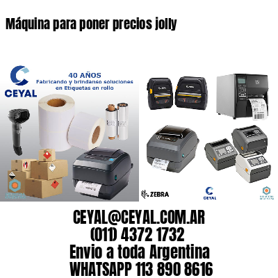 Máquina para poner precios jolly