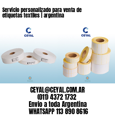 Servicio personalizado para venta de etiquetas textiles | argentina