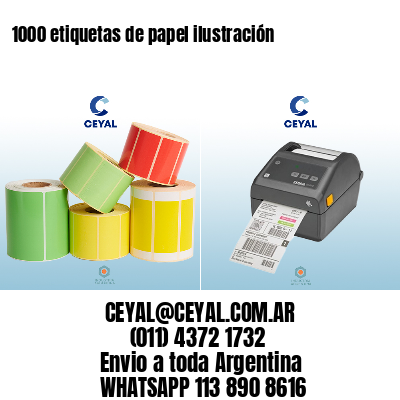 1000 etiquetas de papel ilustración