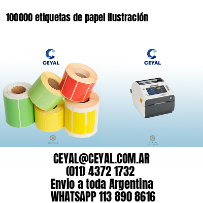 100000 etiquetas de papel ilustración