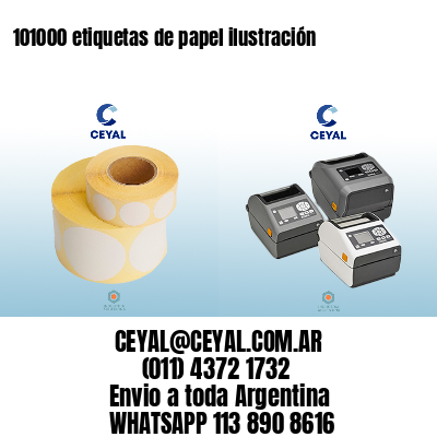 101000 etiquetas de papel ilustración