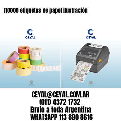  110000 etiquetas de papel ilustración