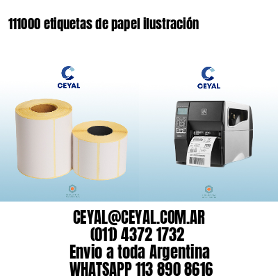 111000 etiquetas de papel ilustración