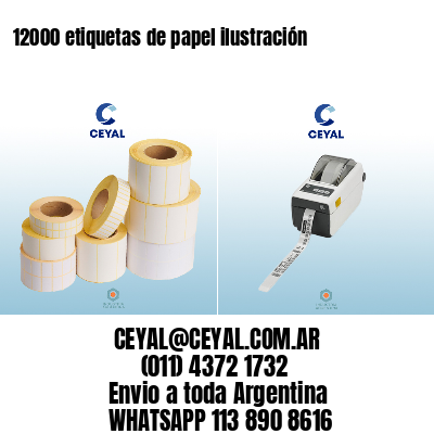 12000 etiquetas de papel ilustración