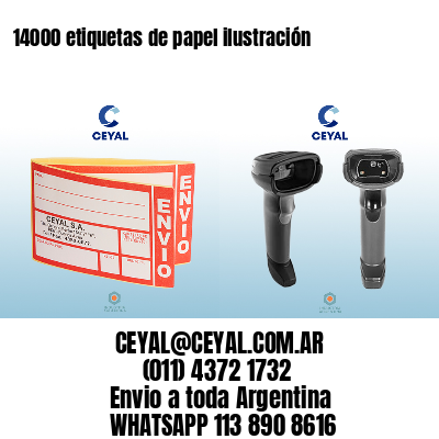 14000 etiquetas de papel ilustración