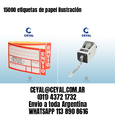 15000 etiquetas de papel ilustración