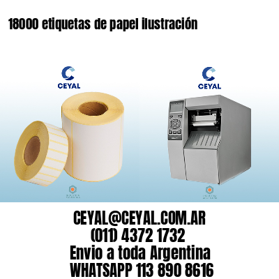 18000 etiquetas de papel ilustración