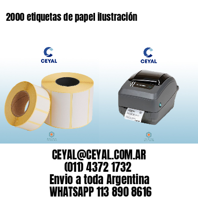 2000 etiquetas de papel ilustración