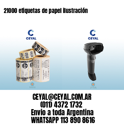 21000 etiquetas de papel ilustración