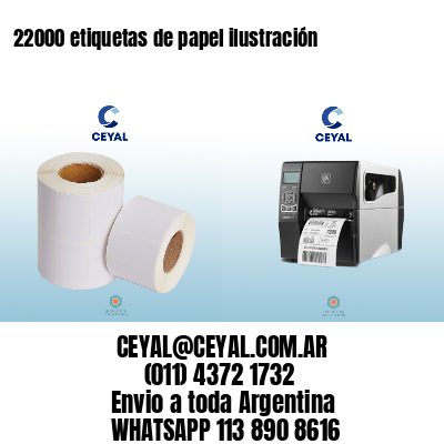 22000 etiquetas de papel ilustración