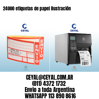 24000 etiquetas de papel ilustración