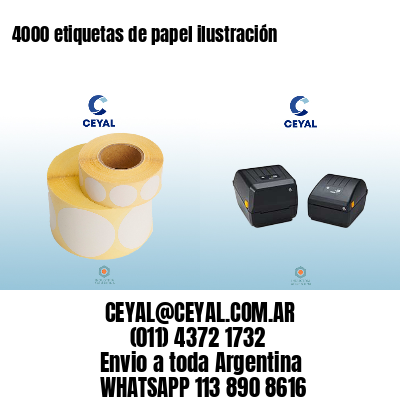 4000 etiquetas de papel ilustración