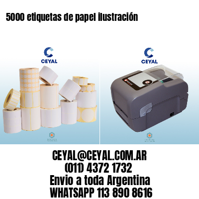 5000 etiquetas de papel ilustración