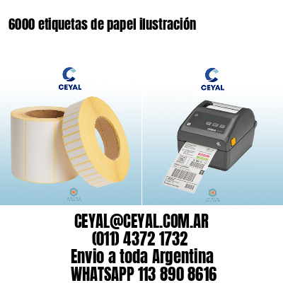 6000 etiquetas de papel ilustración