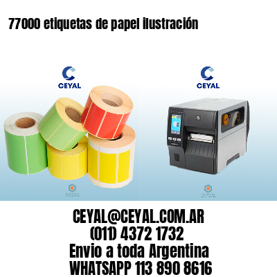 77000 etiquetas de papel ilustración