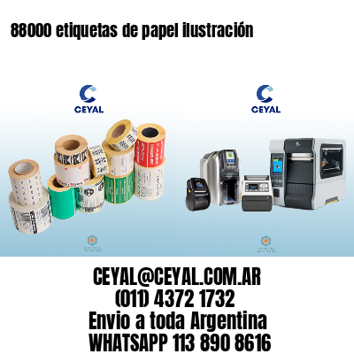 88000 etiquetas de papel ilustración