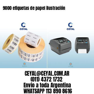 9000 etiquetas de papel ilustración