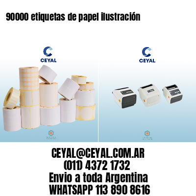 90000 etiquetas de papel ilustración