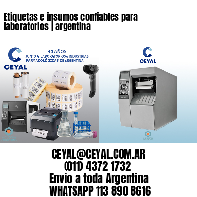 Etiquetas e insumos confiables para laboratorios | argentina