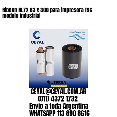 Ribbon HL72 83 x 300 para impresora TSC modelo industrial