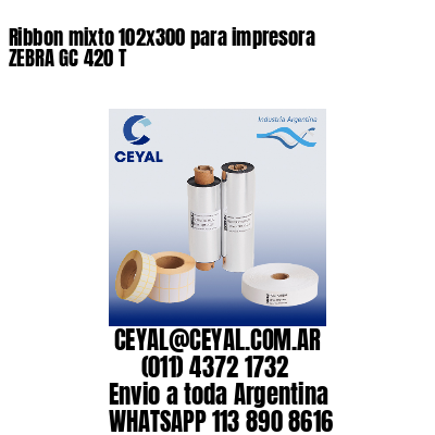 Ribbon mixto 102×300 para impresora ZEBRA GC 420 T