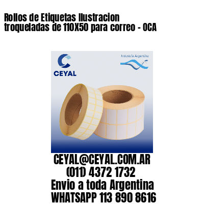 Rollos de Etiquetas Ilustracion troqueladas de 110X50 para correo – OCA