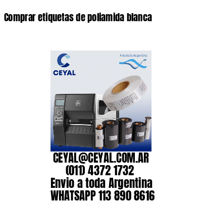 Comprar etiquetas de poliamida blanca