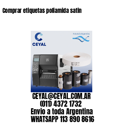 Comprar etiquetas poliamida satin