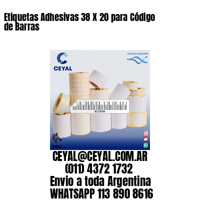 Etiquetas Adhesivas 38 X 20 para Código de Barras