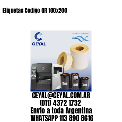 Etiquetas Codigo QR 100×200
