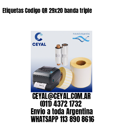 Etiquetas Codigo QR 29×20 banda triple