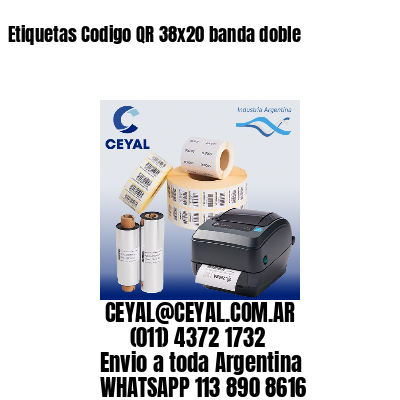 Etiquetas Codigo QR 38×20 banda doble