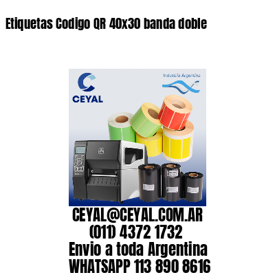 Etiquetas Codigo QR 40×30 banda doble