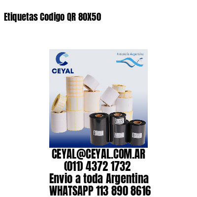 Etiquetas Codigo QR 80X50