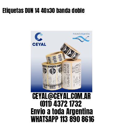 Etiquetas DUN 14 40×30 banda doble