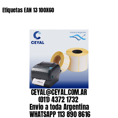 Etiquetas EAN 13 100X60