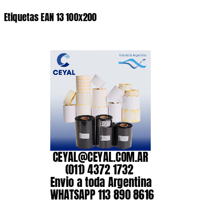 Etiquetas EAN 13 100×200