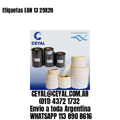 Etiquetas EAN 13 29X20