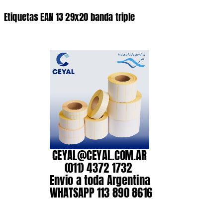 Etiquetas EAN 13 29×20 banda triple