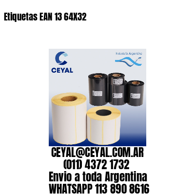 Etiquetas EAN 13 64X32