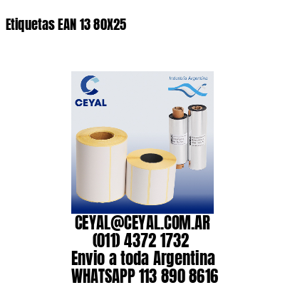 Etiquetas EAN 13 80X25