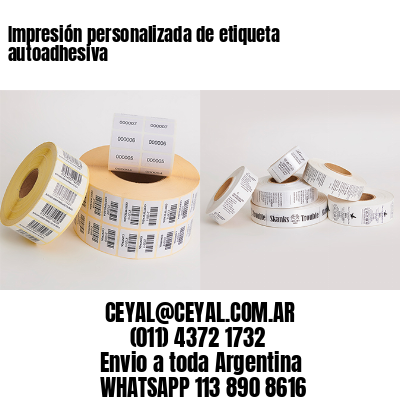 Impresión personalizada de etiqueta autoadhesiva