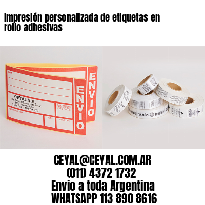 Impresión personalizada de etiquetas en rollo adhesivas