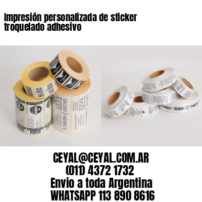 Impresión personalizada de sticker troquelado adhesivo
