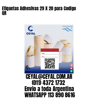 Etiquetas Adhesivas 29 X 20 para Codigo QR