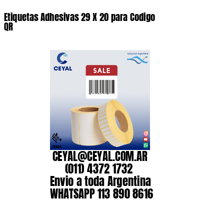 Etiquetas Adhesivas 29 X 20 para Codigo QR