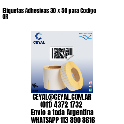 Etiquetas Adhesivas 30 x 50 para Codigo QR