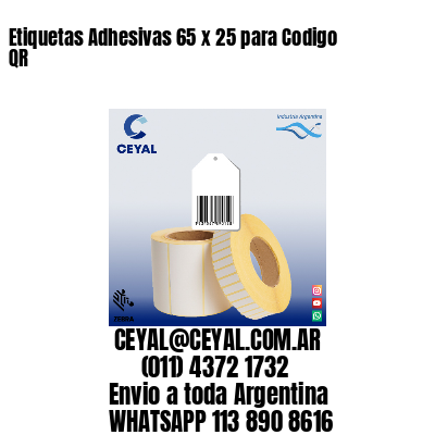 Etiquetas Adhesivas 65 x 25 para Codigo QR
